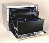 Geneva MFG Under Body Storage BoxBlack Diamond Plate36 UnderBody Box w/ 2 Drawers (36W x 18D x 18H)