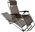 Strathwood Anti-Gravity Adjustable Recliner, Dark Brown with Champagne Frame