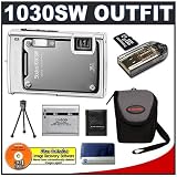 Photo : Olympus Stylus 1030SW 10.1MP Digital Camera with 3.6x Optical Wide Angle Zoom (Silver) + 4GB Memory Card + Spare Battery + Accessory Kit