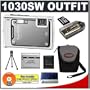 Olympus Stylus 1030SW 10.1MP Digital Camera with 3.6x Optical Wide Angle Zoom (Silver) + 4GB Memory Card + Spare Battery + Accessory Kit