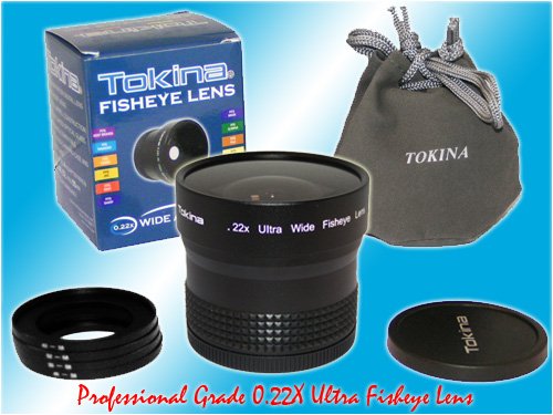 TOKINA 0.22X Super Fisheye Lens for Film & Digital SLR Lenses by Canon EOS, Minolta Maxxum, Nikon AF, Pentax AF, Sigma, Sony Alpha & Tamron
