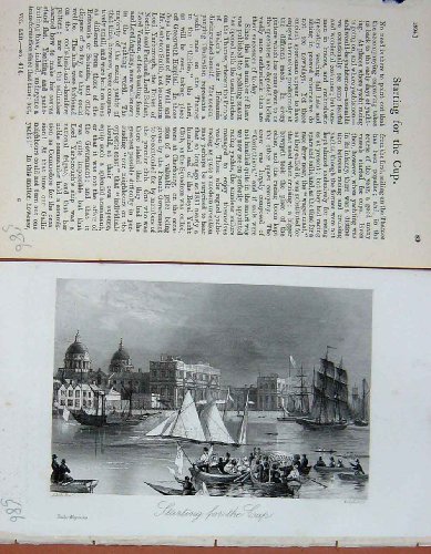 Boat Race Sport 1894 Sailing River Baily'S Magazine 