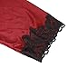 Lisli Women New Sexy Satin Silk Nightgown Lace Underwear Sleepwear Pajamas Robes Babydoll Lingerie Dress (Red)
