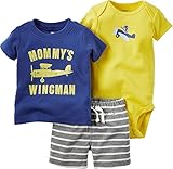 カーターズ Carter's ボディスーツ + ｔシャツ + パンツ　豪華3点セット 3-Piece Bodysuit & Shorts Set 9M (67-72cm)
