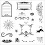 Li'l Davis Designs by Fiskars 8 by 8-Inch Designer Clear Stamps - Spooky Frightful