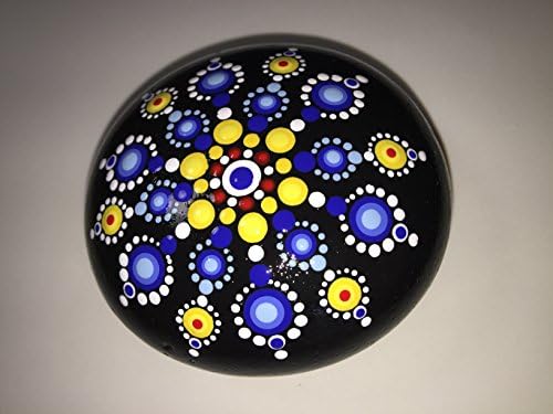 Hand Painted Mandala Stone #125