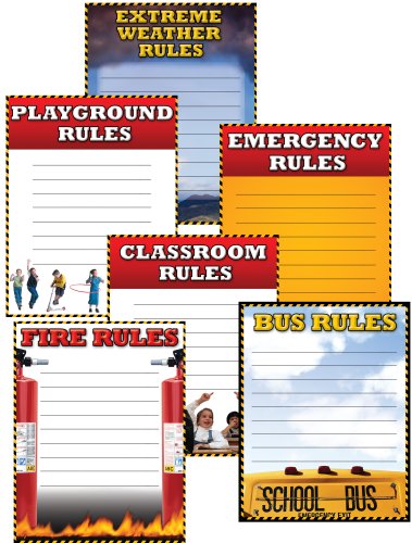 School Safety Rules Cheap Chart Six Pack