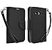 GW Compatible for Samsung Galaxy Prevail LTE 4G / Galaxy Core Prime Case, Magnetic Flip Wallet Case with Detachable Strap for Galaxy Prevail LTE 4G (Black Wallet Pouch)