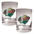 Minnesota Wild NHL 2pc Rocks Glass Set - Primary Logo by Great American Products