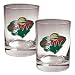 Minnesota Wild NHL 2pc Rocks Glass Set - Primary Logo by Great American Products