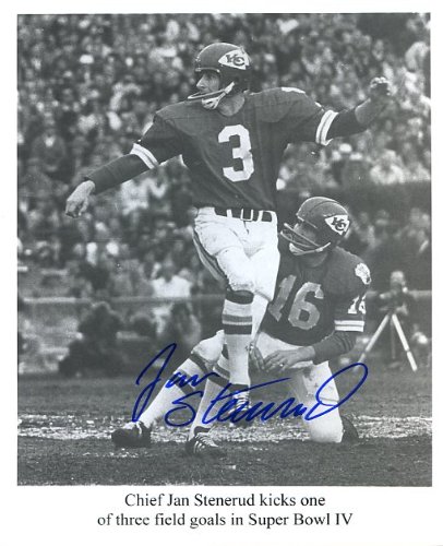 Jan Stenerud (Kansas City Chiefs Kicker) Autographed/ Original Signed 8x10 Photo from Super Bowl IV