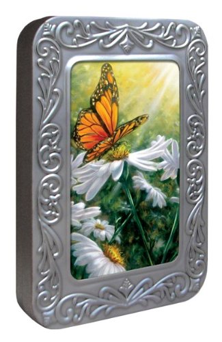 Tree-Free Greetings Noteables Notecards In Reusable Embossed Tin, 12 Card Assortment, Recycled, 4 x 6 Inches, Rays of Light, Multi Color (76023)