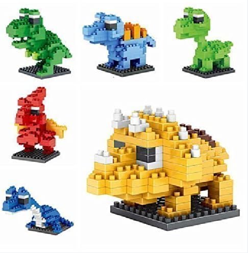 Otulet Dinosaurs Tyrannosaurus Brontosaurus Triceratops Building Mini Blocks Toy Building Blocks Nano Diamond Blocks 6 Boxes (with OtuletÃ'Â® FREE Brick Separator) by Otulet