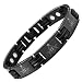 MasonicMan New Mens Black Titanium Masonic Magnetic Bracelet In Velvet Gift Box + Free Link Removal Tool
