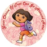 Dora The Explorer [P521] 7.5" Circular Edible Cake Topper made with real icing and printed with your custom greeting [Please use the SEND AS A GIFT facility on the checkout page to tell us the text of your greeting.] and with FREE UK shipping