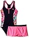 ZeroXposur Girls' Hula Haku One Piece Swimsuit with Skirt