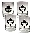 Toronto Maple Leafs NHL 4pc Rocks Glass Set - Primary Logo by Great American Products