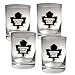 Toronto Maple Leafs NHL 4pc Rocks Glass Set - Primary Logo by Great American Products