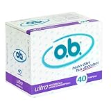 o.b. Ultra Absorbency Tampons, 40-Count Box