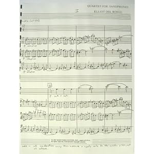 Buy Quartet for Saxophones-SATB by Elliot Del Borgo