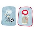 Baby Boys Cowboy and Football Design Pop Over Bibs (Pack of 2)