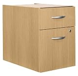 Series C Two-Drawer 3 4 Pedestal (Light Oak)