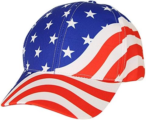 USA Flag Stars & Stripes Patriotic Adjustable Baseball Hat (Classic)