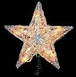 12" Lighted Snowy Crystal Style Star Christmas Tree Topper - Clear Lights