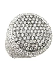 14k White Gold  5.99ctw Diamond Cocktail Ring 17086 Size 10