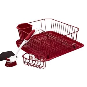 Rubbermaid Sinkware Dishwashing Set - Red (4 Pc)