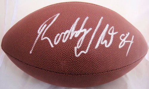 RODDY WHITE ATLANTA FALCONS SIGNED AUTOGRAPHED FOOTBALL MATCHING HOLOGRAMS NUMBERS AND COA