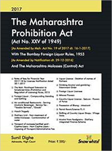 Maharshtra Prohibition Act Book 2017- Sunil Dighe