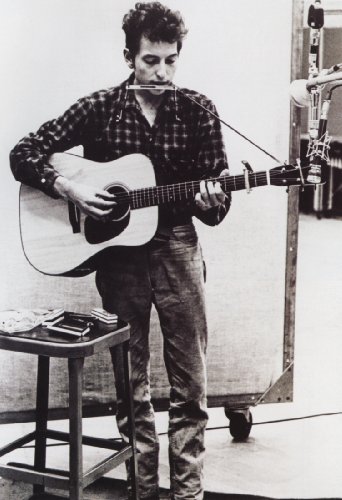 Bob Dylan Poster, Playing Guitar & Harmonica