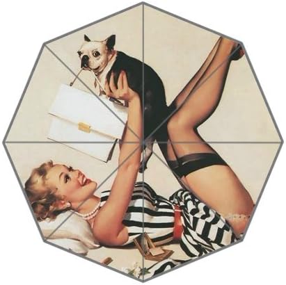Supreme Dance!Custom hardcover Illustrated Vintage girl Compact Foldable Rain Umbrella!Best gifts you need!