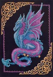 Janlynn Cross Stitch Kit, 15-Inch by 11-Inch, Mythical Dragon Picture