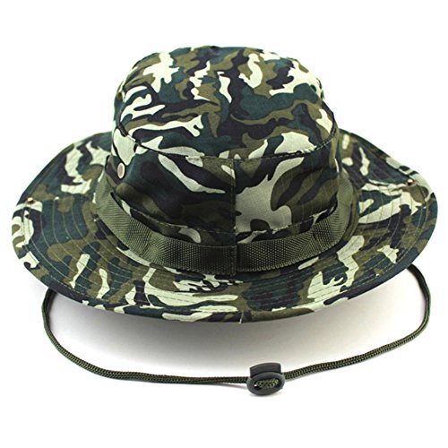 XIDAJE Fishing Snap Brim Military Bucket Sun Hat Cap Woodland Camo Alternative Color