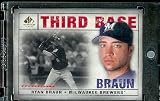 2008 SP Legendary Cuts # 5 Ryan Braun ( Brewers ) MLB Baseball Trading Card in a Protective Screw Down Display Case