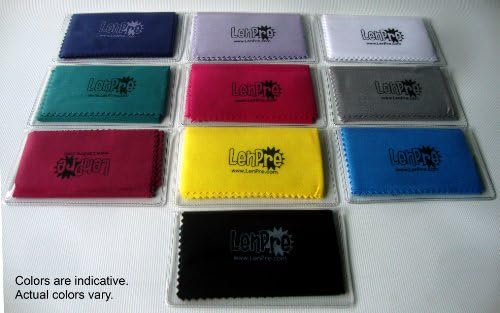 Microfiber Cleaning Cloth 10 Pack (Each in Pouch) for iPhone, iPad, iPod, Tablets, Kindle Fire, or Android. Lint Free Lens Cloths perfect for Eyeglasses, Glasses, your Computer, and all Lenses. Also LCD Screens and all Electronic devices