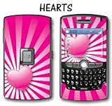 Blackberry World (8800, 8820, 8830) Designer Vinyl Skin - Hearts Pink