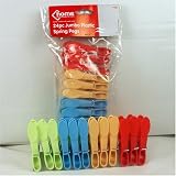 Kitchen & Housewares : 24 Pack of Jumbo Plastic Spring Clothes Pegs
