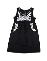 Rayon/Spandex Embroidered Floral Print Paisley Scoop Neck  Dress