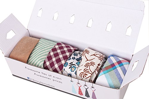 Skinny Tie Madness Men's Fashion Bundle of 6 Skinny Ties - Bright & Colorful Mix
