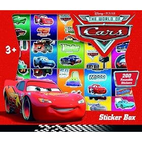 Disney Pixar Cars 200 Reusable Stickers Set