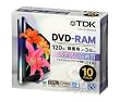 TDK �^��pDVD-RAM �f�W�^�������^��Ή�(CPRM) �C���N�W�F�b�g�v�����^�Ή� 2-3�{�� ���{�� 5mm�X�����P�[�X 10���p�b�N DRAM120DPB10U