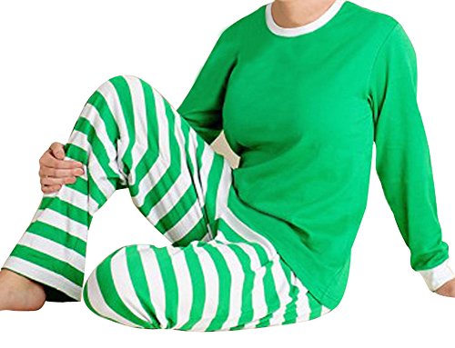 Faithtur Christmas Pajamas Unisex Adult Kid Family Xmas Pjs Set Stripe Pyjamas