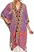 Sakkas Libra Mid Length Caftan Dress/Cover Up with Tribal Print/Rhinestones