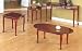 Queen Anne Style Cherry Finish Wood Coffee Table &