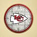 NFL Kansas City Chiefs Stained Glass Wall Clock