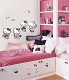 Reusable Decorative Hello Kitty Dress up Wall Appliques Stickers for Kids