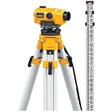 DEWALT DW096PK 26X Automatic Optical Level Kit with Tripod, Rod, and Carrying Case
